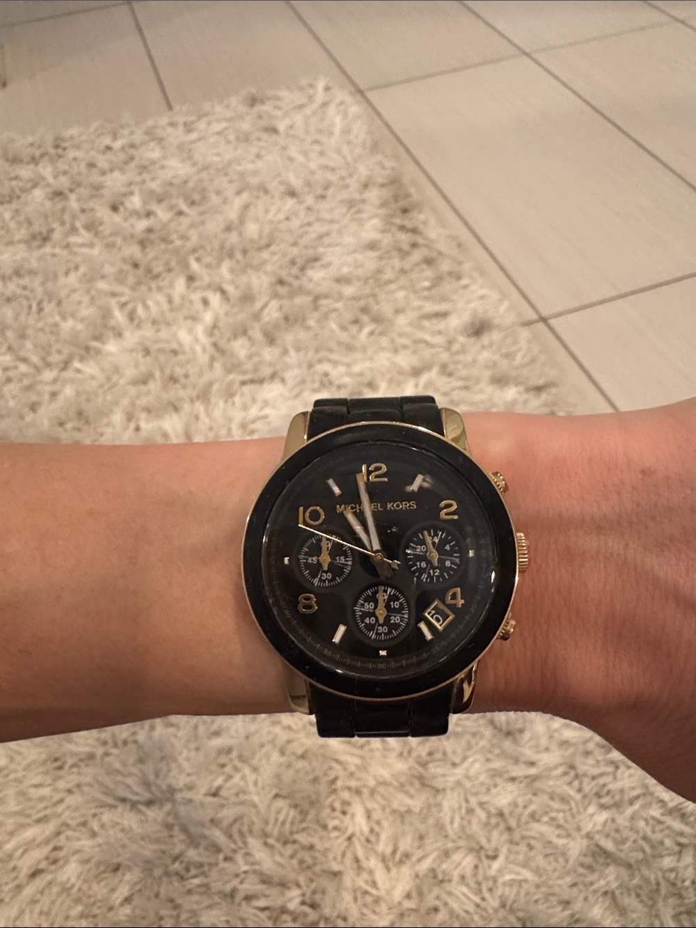 Michael Kors Black and Gold Men's Chronograph Watch